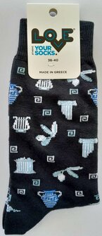 Socken Ancient Greece Navy Blue Gr&ouml;&szlig;e 36-40